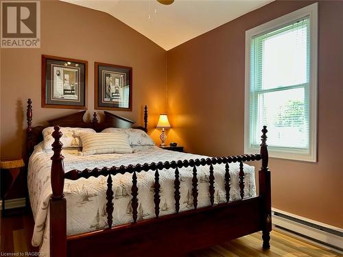 Bedroom with water view. - 5 Mill Point Road, North Bruce Peninsula, ON - Indoor Photo Showing Bedroom