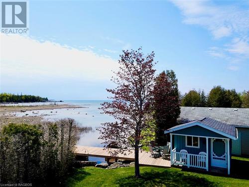 Short paddle from the private dock to open water Lake Huron. - 5 Mill Point Road, North Bruce Peninsula, ON - Outdoor With View