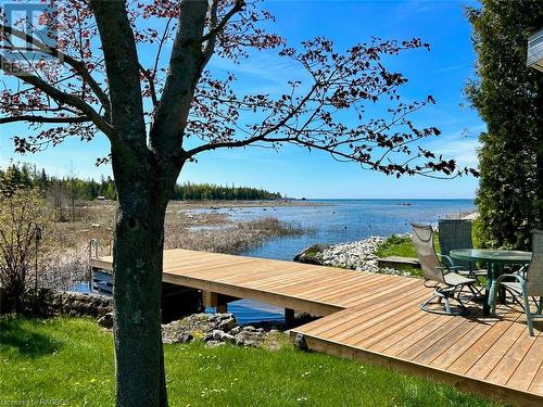 South facing providing full sun from morning till night. - 5 Mill Point Road, North Bruce Peninsula, ON - Outdoor With Body Of Water With View