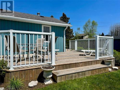 Over 650 sq ft of newer wrap-around, maintenance-free decking with aluminum railing system. - 5 Mill Point Road, North Bruce Peninsula, ON - Outdoor With Deck Patio Veranda