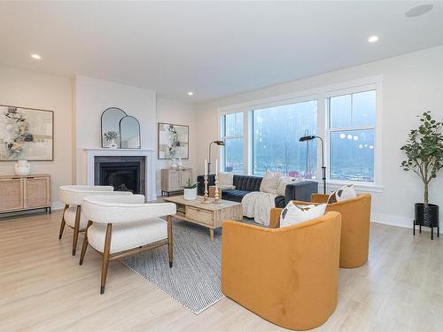 3476 Trumpeter St, Colwood, BC - Indoor Photo Showing Living Room With Fireplace