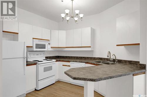 608 1867 Hamilton Street, Regina, SK - Indoor Photo Showing Kitchen With Double Sink