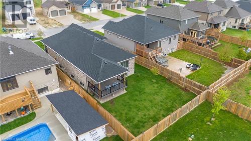 COMPLETELY FENCED BACKYARD - 399 Northport Drive, Saugeen Shores, ON - Outdoor With Deck Patio Veranda