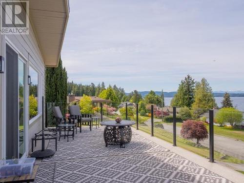 3828 Gordon Ave, Powell River, BC - Outdoor With Body Of Water With Deck Patio Veranda