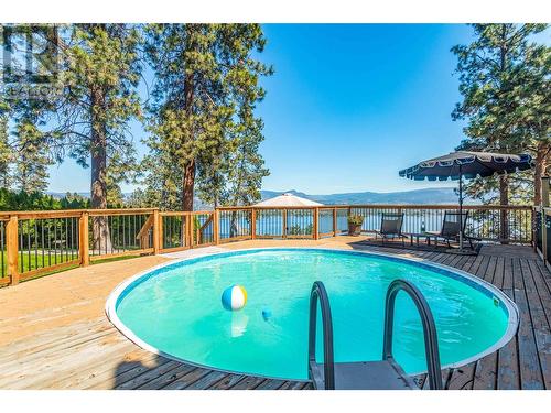 2083 Manuel Road, West Kelowna, BC - Outdoor With Above Ground Pool With Deck Patio Veranda