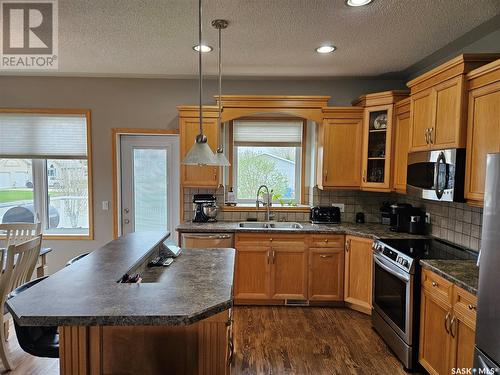 10 Manor Bay, Carlyle, SK - Indoor Photo Showing Kitchen With Double Sink