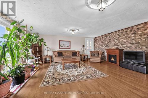 79 Eastbury Drive, Hamilton, ON - Indoor Photo Showing Living Room With Fireplace
