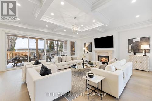 2409 Lakeshore Road, Burlington, ON - Indoor Photo Showing Living Room With Fireplace