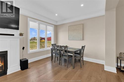 144 Lane Street, Essex, ON - Indoor Photo Showing Dining Room With Fireplace