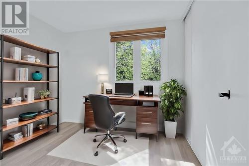 3rd bedroom virtually staged as an office. - 119 Royalton Private, Ottawa, ON - Indoor Photo Showing Office