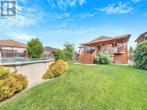 1840 St. Christopher Court, Windsor, ON - Outdoor With Above Ground Pool With Backyard
