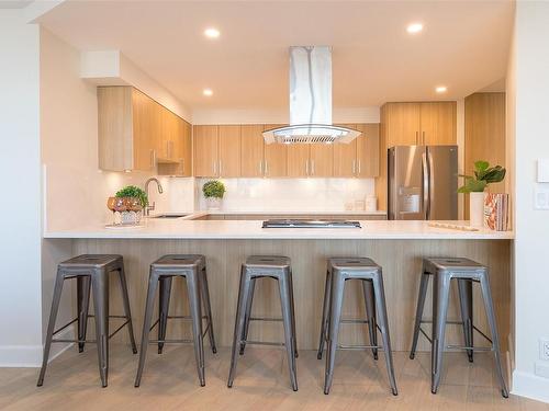 807-225 Belleville St, Victoria, BC - Indoor Photo Showing Kitchen With Upgraded Kitchen