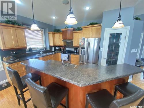 2 Aspen Place, Yorkton, SK - Indoor Photo Showing Kitchen With Double Sink