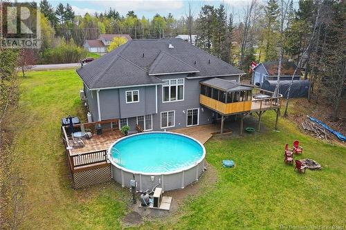 39 Country Wood Lane, Fredericton, NB - Outdoor With Above Ground Pool With Deck Patio Veranda With Backyard