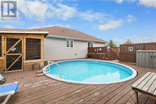 30 Pelagie St, Dieppe, NB - Outdoor With Above Ground Pool With Deck Patio Veranda With Exterior