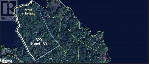 outline in blue for the property. - 620 Island 180 Shores, Port Severn, ON - Other