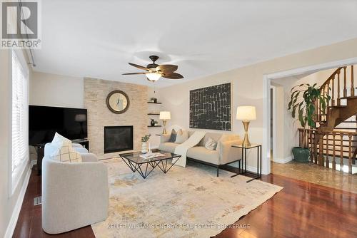 36 Evenwood Avenue, Toronto (Centennial Scarborough), ON - Indoor Photo Showing Living Room With Fireplace