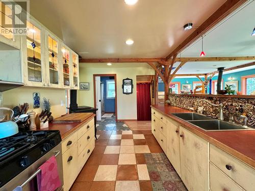 395 Boven  Road, Nelson, BC - Indoor Photo Showing Kitchen With Double Sink