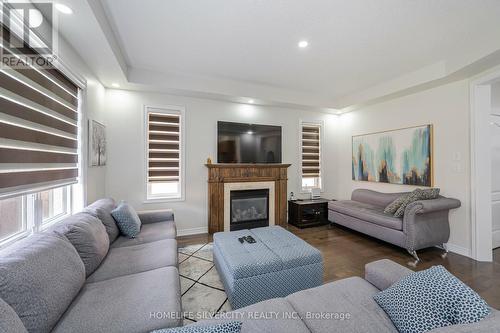 42 Levendale Court, Brampton (Bram East), ON - Indoor Photo Showing Living Room With Fireplace