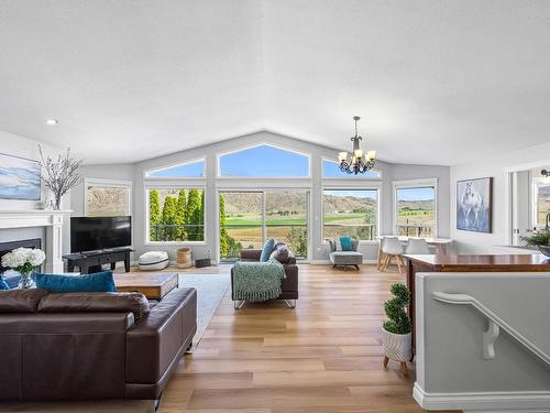 5852 Rodeo Drive, Kamloops, BC - Indoor Photo Showing Living Room With Fireplace