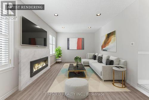 32 Addington Square, Markham, ON - Indoor Photo Showing Living Room With Fireplace