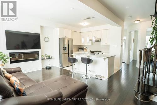 126 Barons Street, Vaughan (Kleinburg), ON - Indoor Photo Showing Kitchen With Fireplace With Upgraded Kitchen