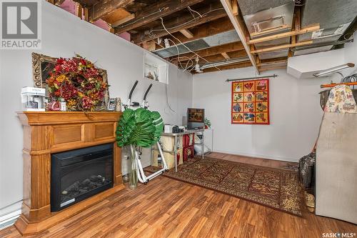 1218 1St Avenue Nw, Moose Jaw, SK - Indoor Photo Showing Basement With Fireplace