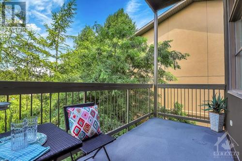 Spacious balcony over looks Nault Park. - 345 St Denis Street Unit#210, Ottawa, ON - Outdoor With Balcony With Exterior