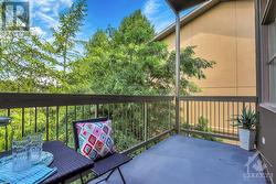 Spacious balcony over looks Nault Park. - 