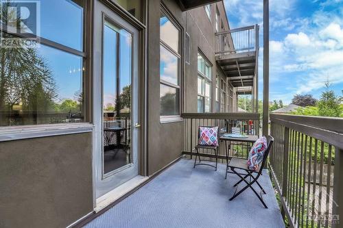 Balcony over looks Nault Park. - 345 St Denis Street Unit#210, Ottawa, ON - Outdoor With Balcony With Exterior