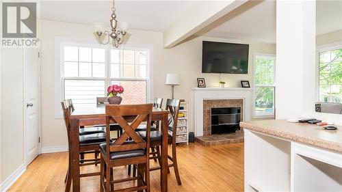 160 Edgett Avenue, Moncton, NB - Indoor Photo Showing Dining Room With Fireplace