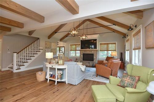 26 Corbett Avenue, St. Catharines, ON - Indoor Photo Showing Living Room With Fireplace