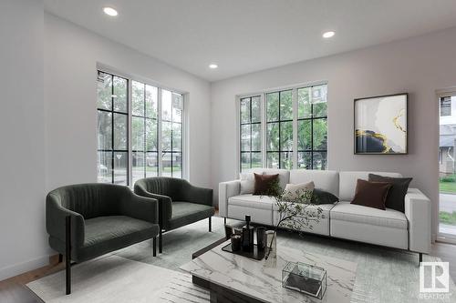 8303 87 St Nw, Edmonton, AB - Indoor Photo Showing Living Room