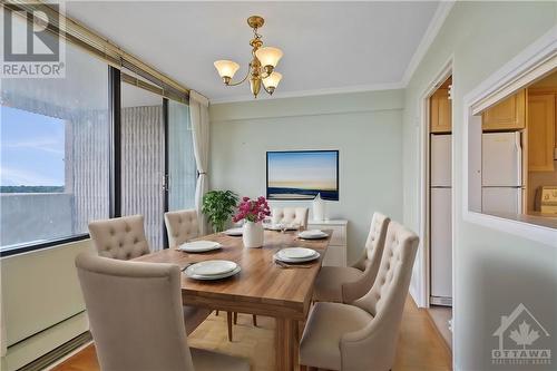 Staged Dining romm - 1285 Cahill Avenue Unit#1303, Ottawa, ON - Indoor Photo Showing Dining Room