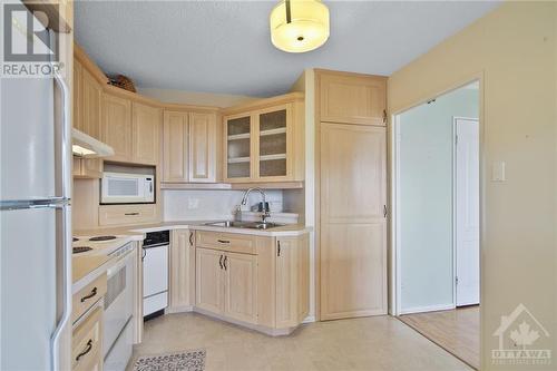 Room for a cart or small table - 1285 Cahill Avenue Unit#1303, Ottawa, ON - Indoor Photo Showing Kitchen With Double Sink