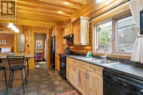 1 Old Sicamous Road, Sicamous, BC - Indoor Photo Showing Kitchen With Double Sink