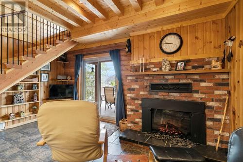 1 Old Sicamous Road, Sicamous, BC - Indoor Photo Showing Living Room With Fireplace