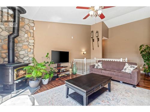 2734 Sugosa Place, West Kelowna, BC - Indoor Photo Showing Living Room With Fireplace