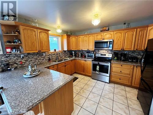 640 Lac Des Deux Milles Road, Sturgeon Falls, ON - Indoor Photo Showing Kitchen With Double Sink