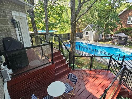 Backyard - 1845 Rue De Toulouse, Sherbrooke (Les Nations), QC - Outdoor With In Ground Pool With Deck Patio Veranda With Exterior