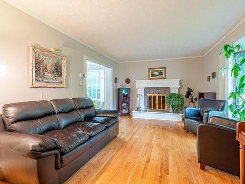 Living room - 1845 Rue De Toulouse, Sherbrooke (Les Nations), QC - Indoor Photo Showing Living Room With Fireplace