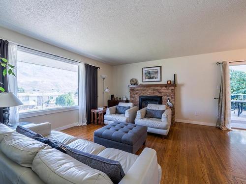 1937 Cardinal Drive, Kamloops, BC - Indoor Photo Showing Living Room With Fireplace