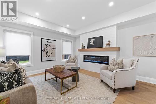 48 St. Augustine Drive, Whitby (Brooklin), ON - Indoor Photo Showing Living Room With Fireplace