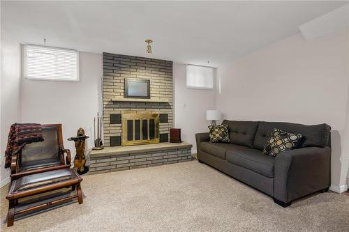 31 Trenholme Crescent, Hamilton, ON - Indoor Photo Showing Living Room With Fireplace