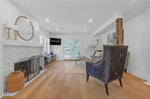 382 Lodor Street, Ancaster, ON - Indoor Photo Showing Living Room With Fireplace