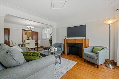 24 Thorndale Street N, Hamilton, ON - Indoor Photo Showing Living Room With Fireplace