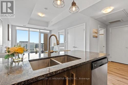 2601 - 108 Garment Street, Kitchener, ON - Indoor Photo Showing Kitchen With Double Sink