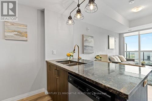 2601 - 108 Garment Street, Kitchener, ON - Indoor Photo Showing Kitchen With Double Sink With Upgraded Kitchen