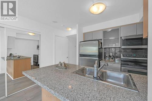 303 - 16 Harrison Garden Boulevard, Toronto (Willowdale East), ON - Indoor Photo Showing Kitchen With Stainless Steel Kitchen With Double Sink With Upgraded Kitchen