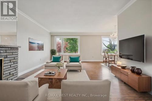 57 Rowse Crescent, Toronto (Kingsview Village-The Westway), ON - Indoor Photo Showing Living Room With Fireplace